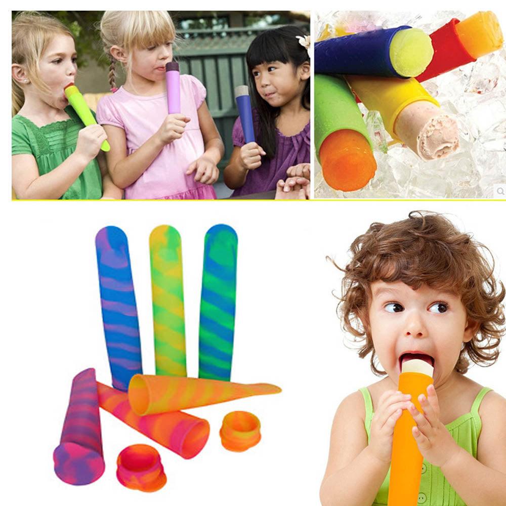 Shop Online Silicone DIY Ice Pop Maker Tube With Lids Children Gift / KC22-110 - Karout Online Shopping In lebanon