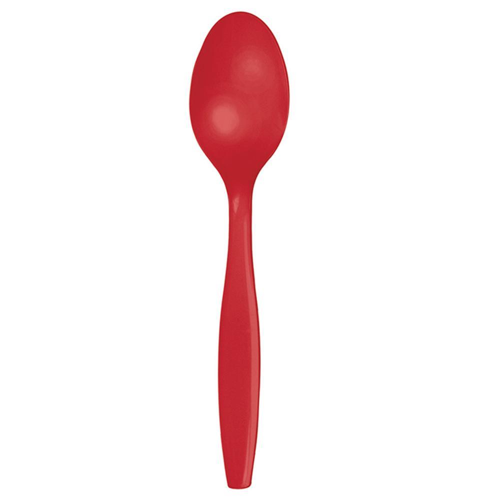 Plastic Cutlery Spoon 20 Pcs K-231 Red Cleaning & Household