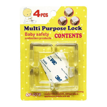 Multi Purpose Lock Baby Safety Protection  4Pcs - Karout Online -Karout Online Shopping In lebanon - Karout Express Delivery 