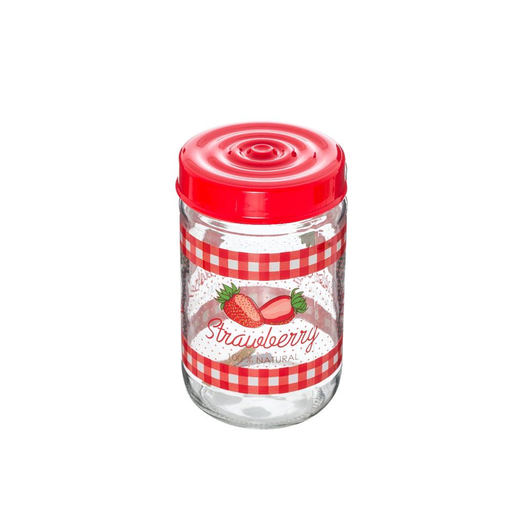 Herevin Decorated Jar - Vintage  Strawberry / 660ml - Karout Online -Karout Online Shopping In lebanon - Karout Express Delivery 