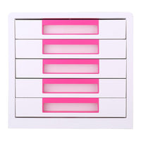 Deli EZ01043 File Cabinet 5 Drawers Pink - Karout Online -Karout Online Shopping In lebanon - Karout Express Delivery 