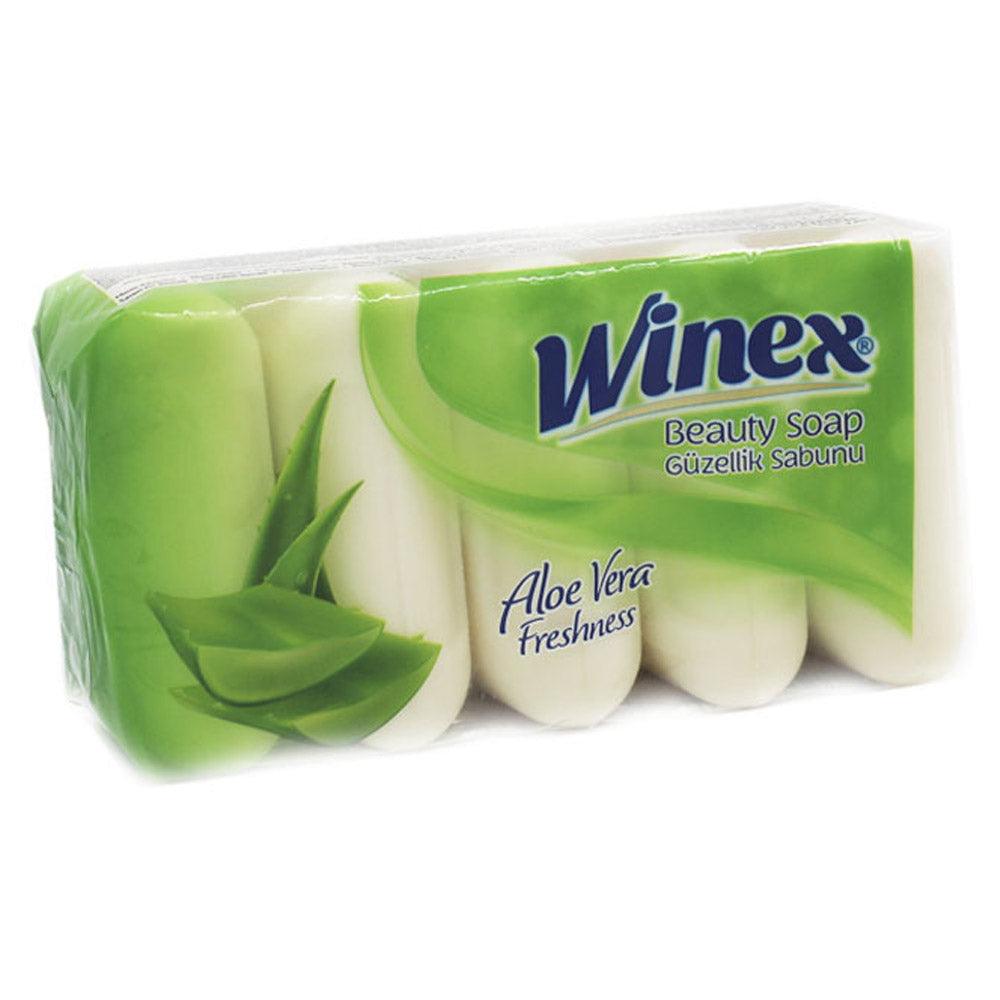 Winex Beauty Soap Aloe Vera 5 X 55g ( 5 Pcs) - Karout Online -Karout Online Shopping In lebanon - Karout Express Delivery 