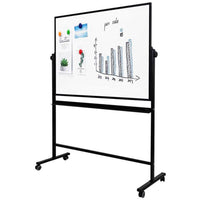 Deli 7882 Double Sided White Board with Stand and Roller 90 x 120cm - Karout Online -Karout Online Shopping In lebanon - Karout Express Delivery 