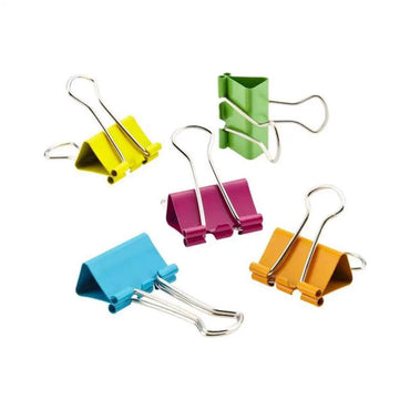 Deli 8551A Colorful Binder Clips 12 pcs 51mm - Karout Online -Karout Online Shopping In lebanon - Karout Express Delivery 