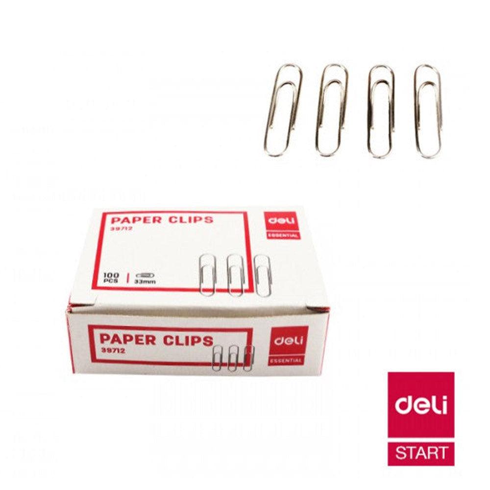 Deli E39712 Paper Clips 100 pcs 3.3 cm - Karout Online -Karout Online Shopping In lebanon - Karout Express Delivery 
