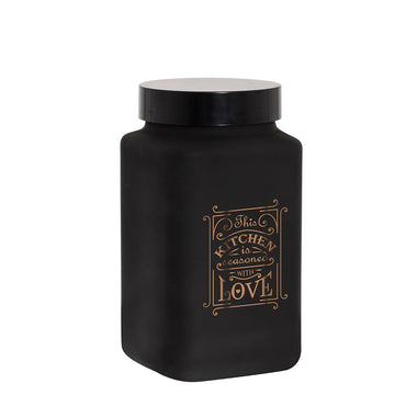 Herevin Kitchen Love Black Jar / 2Lt - Karout Online -Karout Online Shopping In lebanon - Karout Express Delivery 