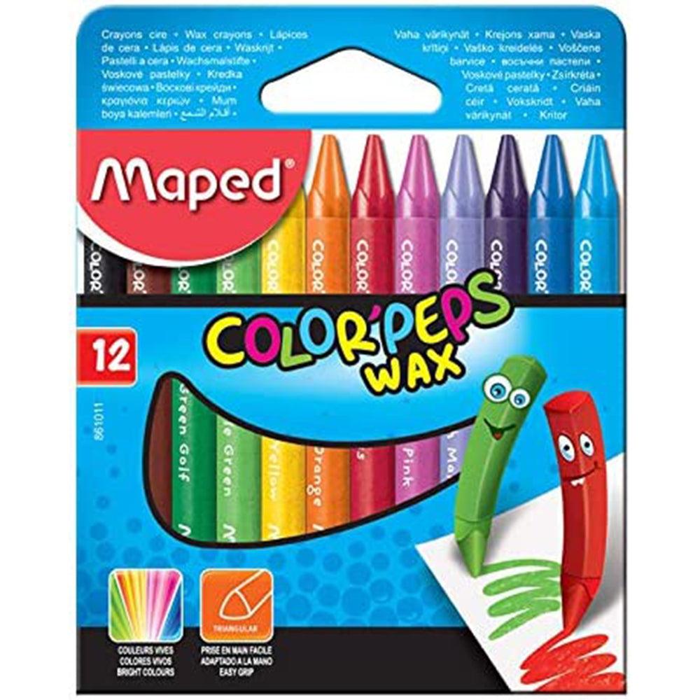 Maped Color Peps Wax Crayons 12 Color Set - Karout Online -Karout Online Shopping In lebanon - Karout Express Delivery 