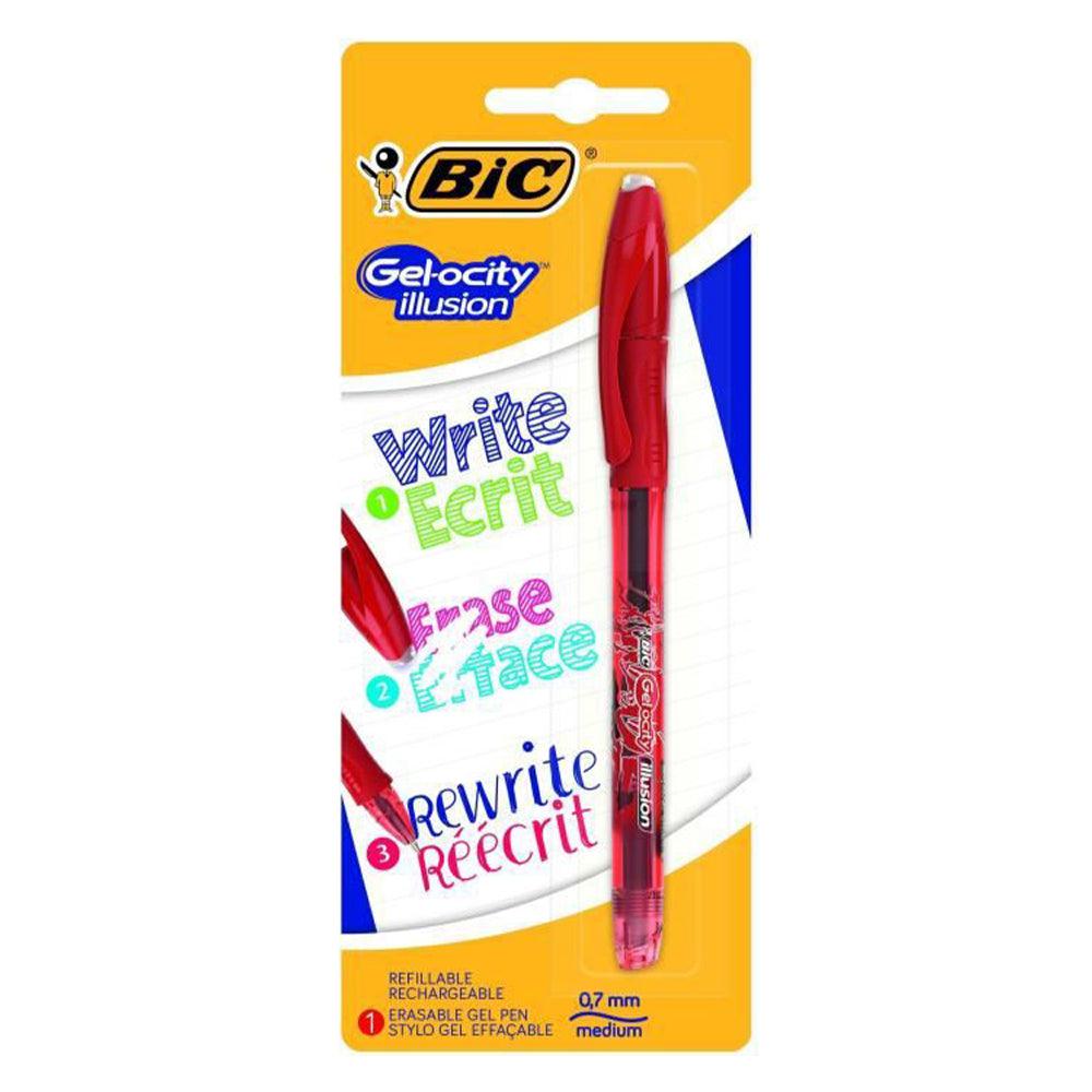 BIC Gel-ocity Illusion Erasable Pen Red - Karout Online -Karout Online Shopping In lebanon - Karout Express Delivery 
