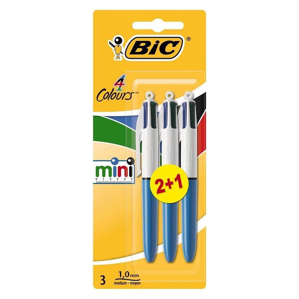 BIC 4 Colors Mini Pen  2+1 - Karout Online -Karout Online Shopping In lebanon - Karout Express Delivery 