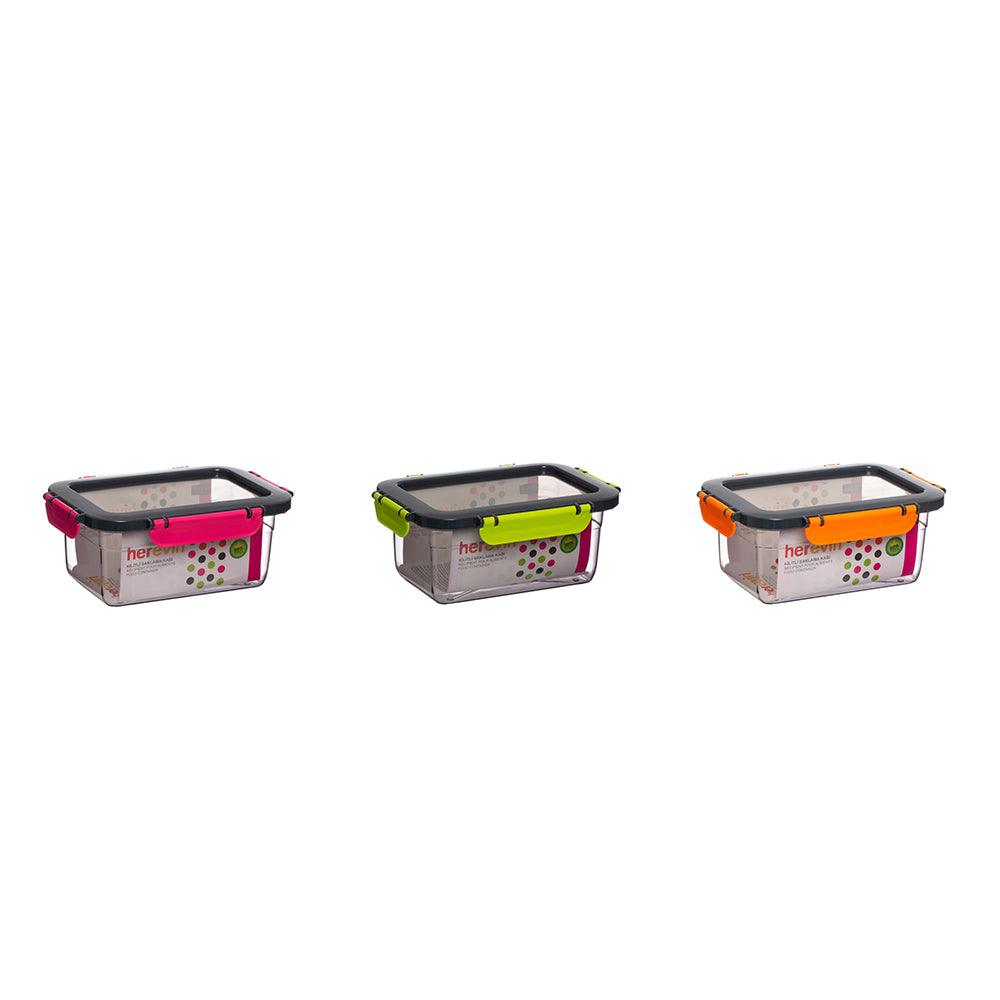 Herevin Airtight Food Container Combine Colors  /1Lt - Karout Online -Karout Online Shopping In lebanon - Karout Express Delivery 