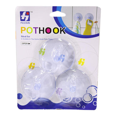 Pothook Hanger hooks Suction Holder ( 3 Pcs) - Karout Online -Karout Online Shopping In lebanon - Karout Express Delivery 