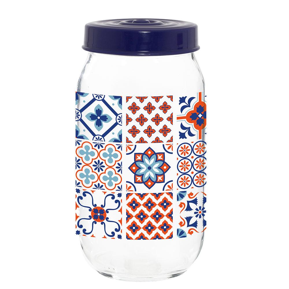 Herevin Decorated Jar - Mosaic/ 1000ml - Karout Online -Karout Online Shopping In lebanon - Karout Express Delivery 