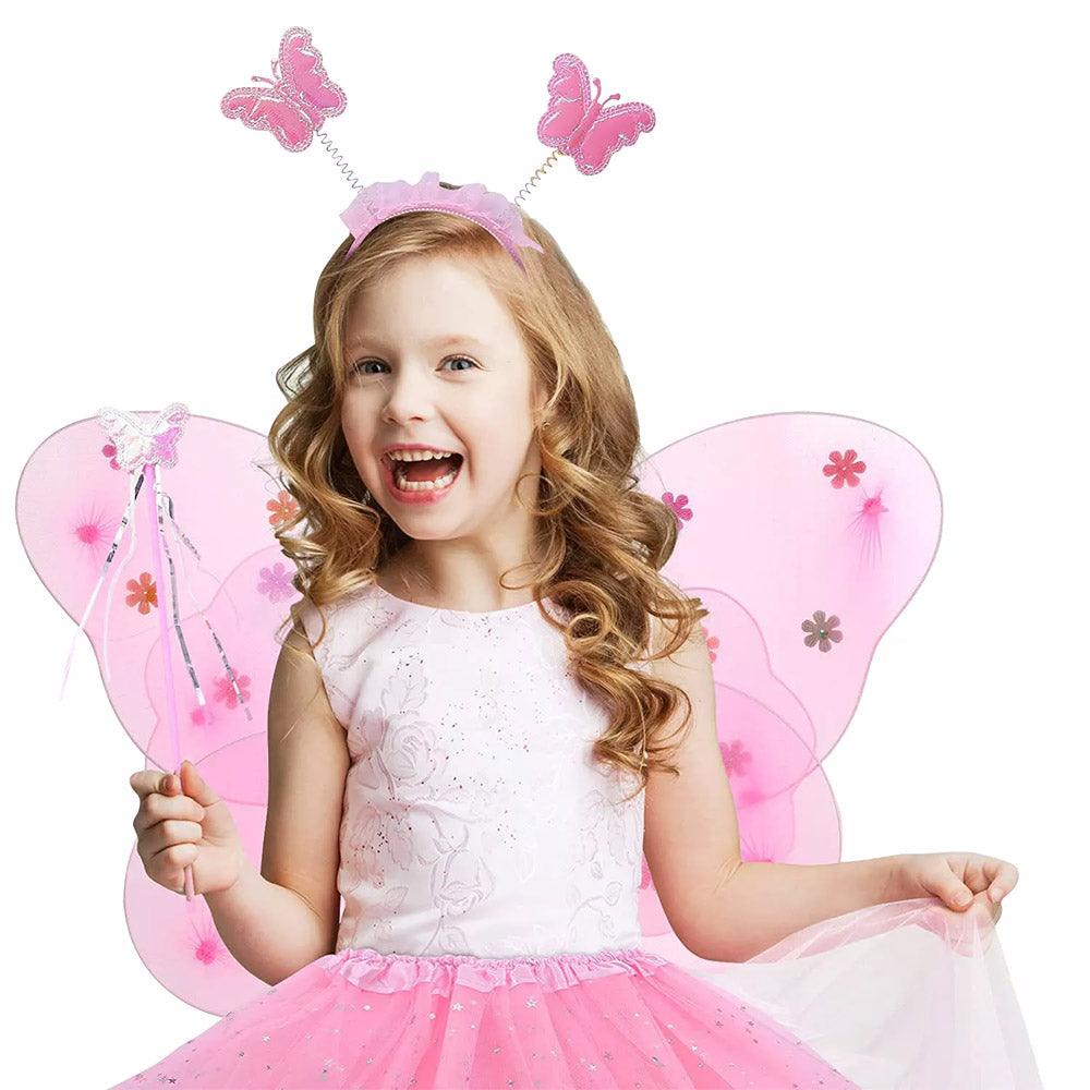 Fairy Princess Lovely Butterfly Wings With Wand & Head Band - Karout Online -Karout Online Shopping In lebanon - Karout Express Delivery 