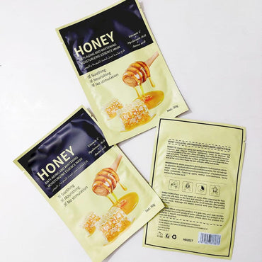 Honey Face Mask Sheet 1Pcs Vitamin C Hyaluronic Antiaging Moisturizing Face Mask Sheet For Women & Men - Karout Online -Karout Online Shopping In lebanon - Karout Express Delivery 