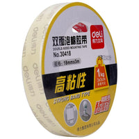 Deli E30418 Mounting Double Side Tape 18mm x 3m x 1mm - Karout Online -Karout Online Shopping In lebanon - Karout Express Delivery 