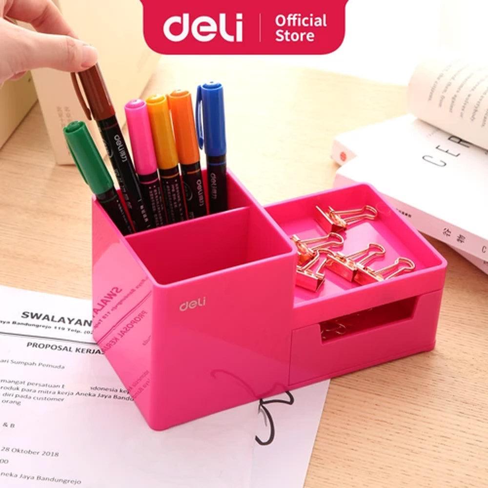Deli EZ25140 Desk Organizer Pink - Karout Online -Karout Online Shopping In lebanon - Karout Express Delivery 