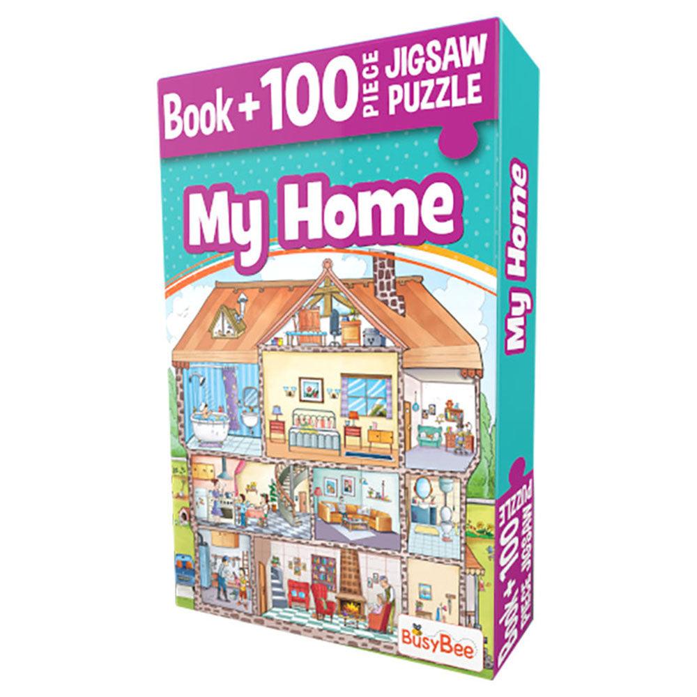 Busybee Book + Jigsaw Puzzle 100pcs  My Home - Karout Online -Karout Online Shopping In lebanon - Karout Express Delivery 