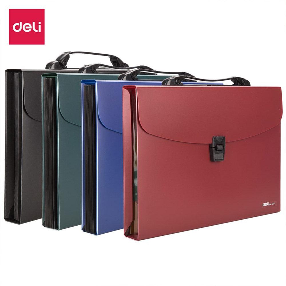 DELI E5557 Expanding File with Handle A4 -13 Pockets - Karout Online -Karout Online Shopping In lebanon - Karout Express Delivery 