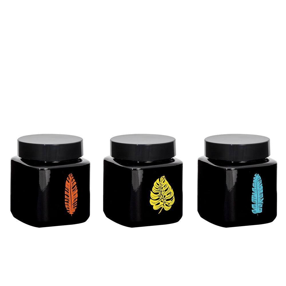 Herevin 3 Colors Leaf Jar  / 1Lt - Karout Online -Karout Online Shopping In lebanon - Karout Express Delivery 