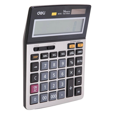 Deli E1671C Calculator Metal 14 Digits - Karout Online -Karout Online Shopping In lebanon - Karout Express Delivery 