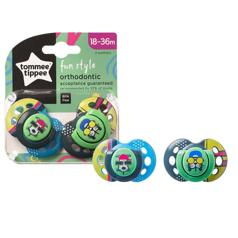 Tommee Tippee Fun Style Silicon Soother 2 Pcs / 34053 - Karout Online -Karout Online Shopping In lebanon - Karout Express Delivery 