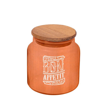 Herevin Gold Rose Painted-White Bon Appetit Printed / 635ml - Karout Online -Karout Online Shopping In lebanon - Karout Express Delivery 