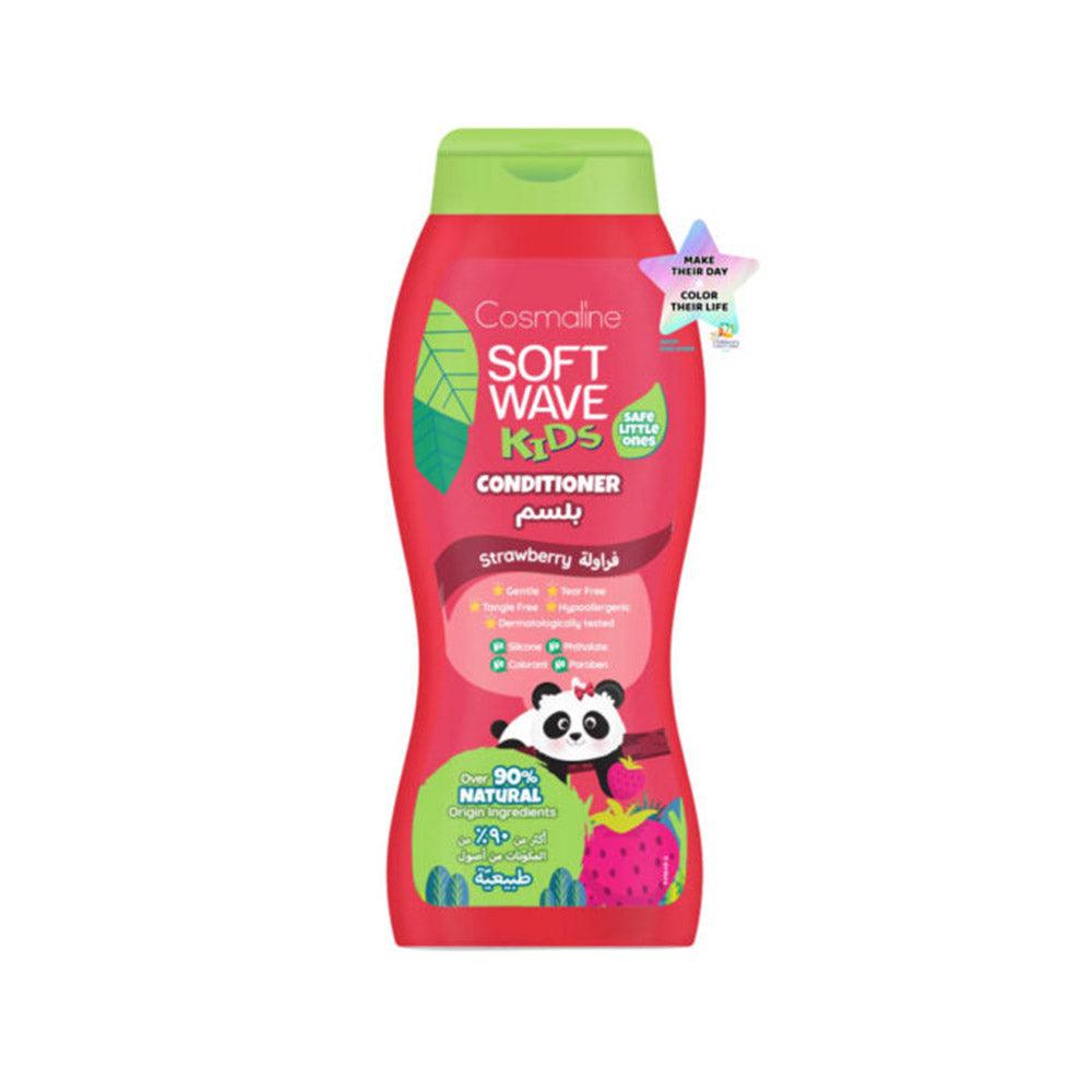 Cosmaline SOFT WAVE KIDS CONDITIONER STRAWBERRY OVER 90% NATURAL ORIGIN INGREDIENTS 400ml / B0003902 - Karout Online -Karout Online Shopping In lebanon - Karout Express Delivery 