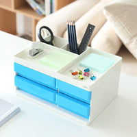 Deli EZ25030  4 Compartments & 4 Drawers Multipurpose Desktop Organizer - Karout Online -Karout Online Shopping In lebanon - Karout Express Delivery 