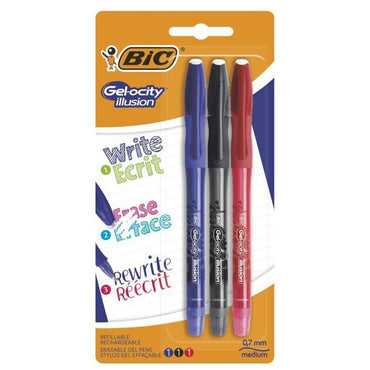 BIC Gel-ocity Illusion Erasable Pen 3 pcs - Karout Online -Karout Online Shopping In lebanon - Karout Express Delivery 