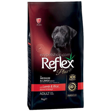 Reflex Plus Dog Medium Large Adult Lamb and Rice 3Kg - Karout Online -Karout Online Shopping In lebanon - Karout Express Delivery 