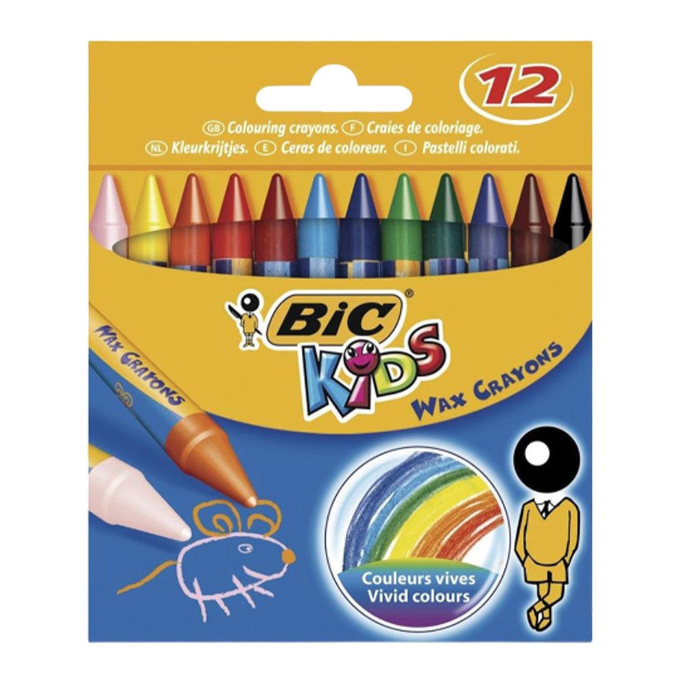 Bic Wax Crayons 12 Colors - Karout Online -Karout Online Shopping In lebanon - Karout Express Delivery 