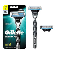 Gillette Mach3 Men’s Razor Handle + 2 Refills - Karout Online -Karout Online Shopping In lebanon - Karout Express Delivery 