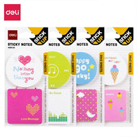 Deli A55302 Strong Adhesive Sticky Notes Fashion Design 30x2 Sheets - Karout Online -Karout Online Shopping In lebanon - Karout Express Delivery 