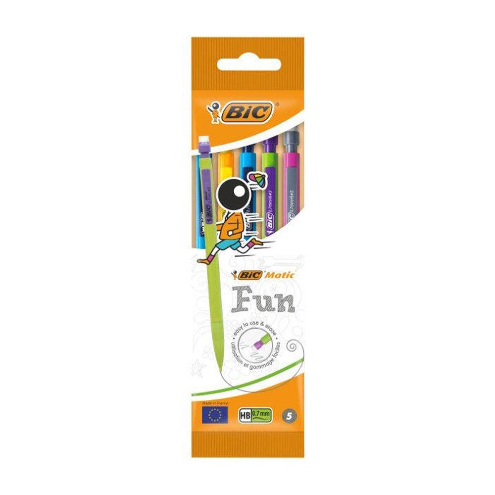 BIC Matic Pastel Mechanical Pencil 0.7 mm HB  5 pcs - Karout Online -Karout Online Shopping In lebanon - Karout Express Delivery 