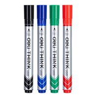 Deli U00101 Dry Erase Bullet Tip 4 pcs - Karout Online -Karout Online Shopping In lebanon - Karout Express Delivery 