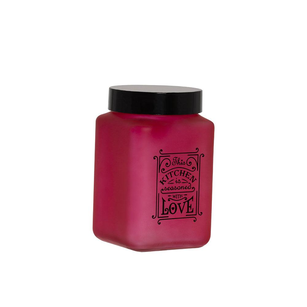 Herevin Kitchen Love Red Jar / 1.5Lt - Karout Online -Karout Online Shopping In lebanon - Karout Express Delivery 