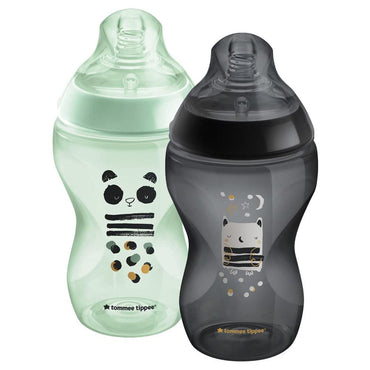 Tommee Tippee Decorated Feeding Bottles  2 x 340 ml / 226211 - Karout Online -Karout Online Shopping In lebanon - Karout Express Delivery 