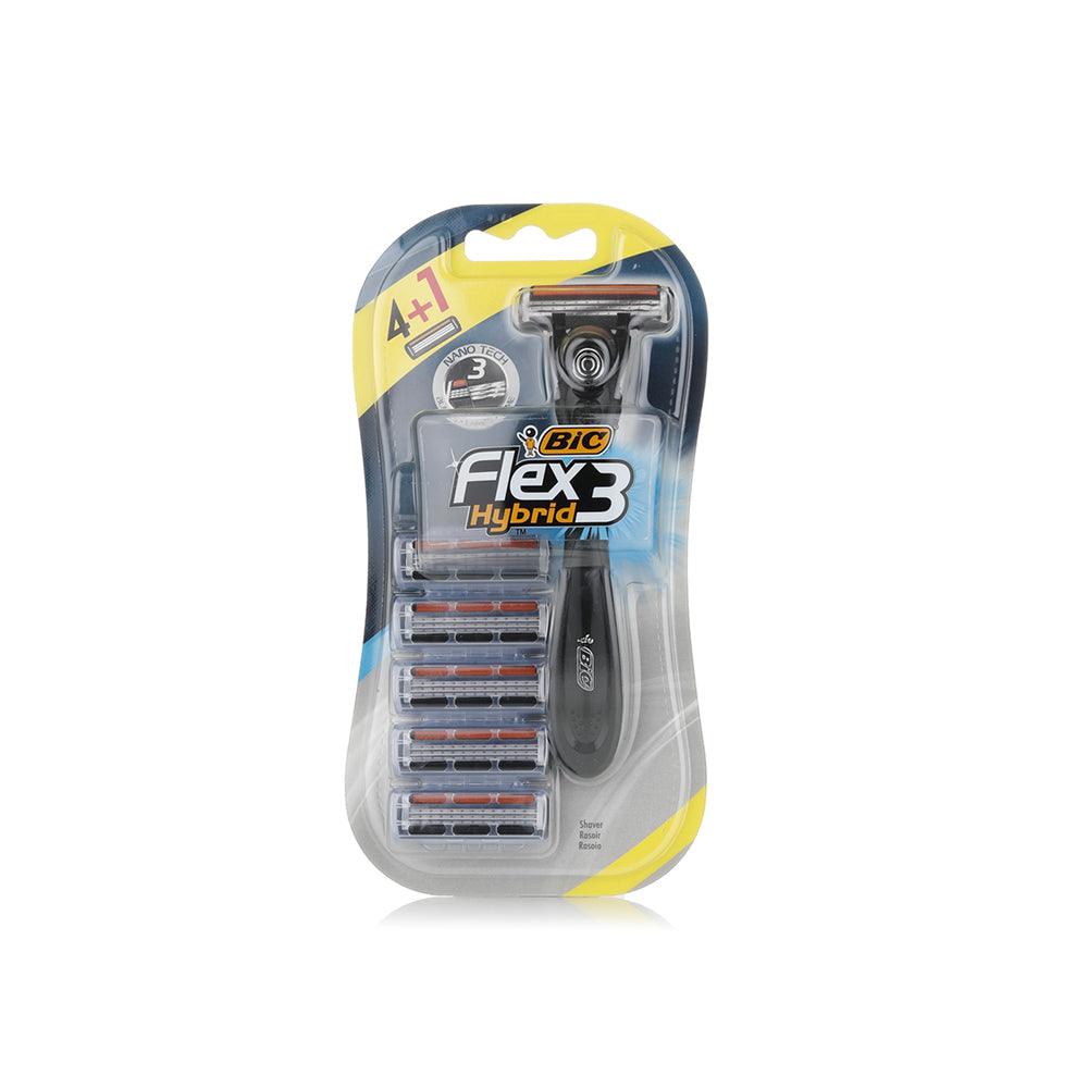 Bic Shaver Flex 3 hybrid Razors 1 Handle + 5 Refill - Karout Online -Karout Online Shopping In lebanon - Karout Express Delivery 