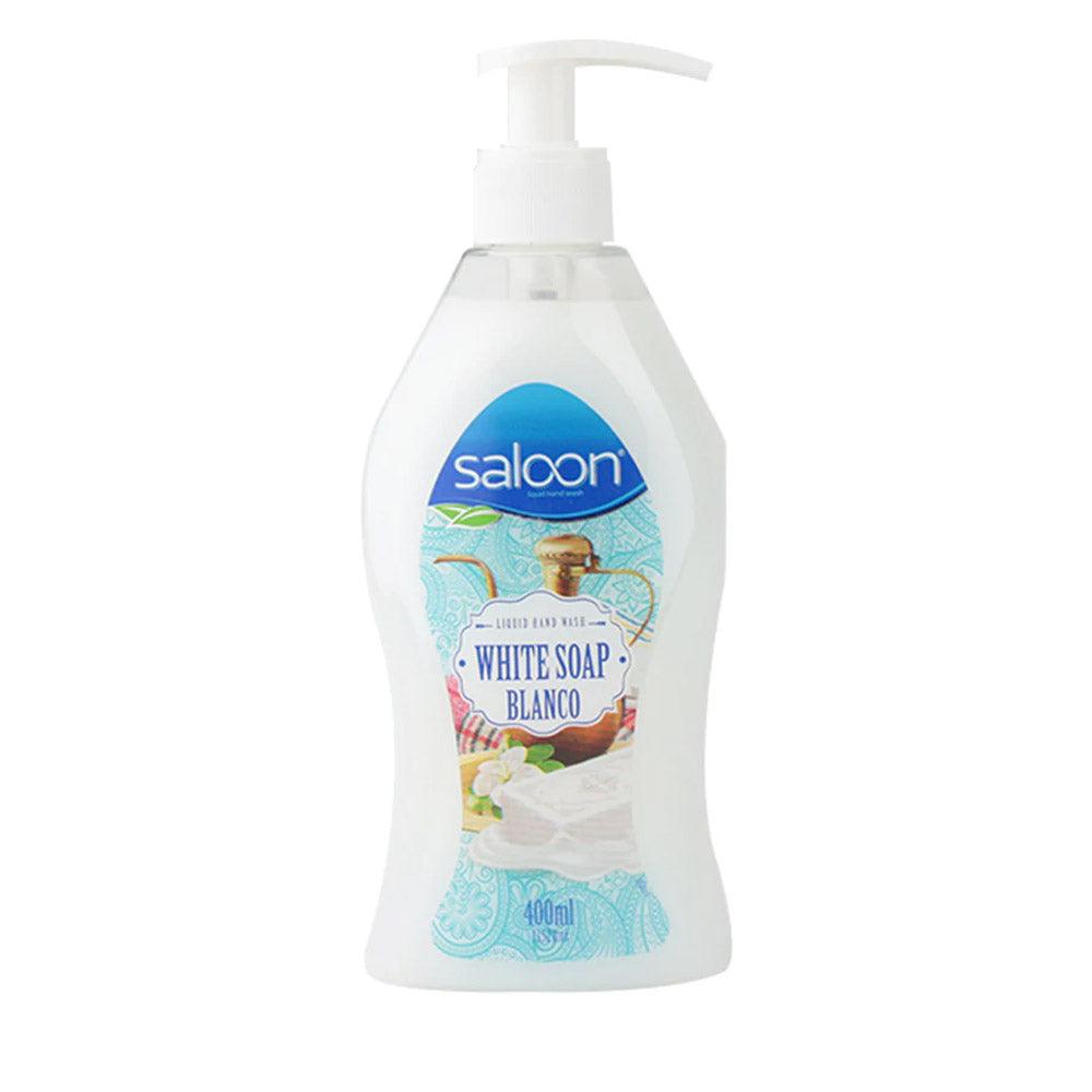 SALOON Liquid Hand Soap 400ML - White soap - Karout Online -Karout Online Shopping In lebanon - Karout Express Delivery 