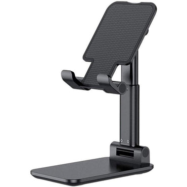 Foldable Desktop Phone Holder Tablet Stand - BLack - Karout Online -Karout Online Shopping In lebanon - Karout Express Delivery 
