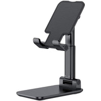 Foldable Desktop Phone Holder Tablet Stand - BLack - Karout Online -Karout Online Shopping In lebanon - Karout Express Delivery 
