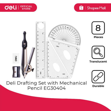 Deli G30404 Drafting Set with Mechanical Pencil - Karout Online -Karout Online Shopping In lebanon - Karout Express Delivery 