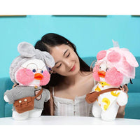 Plush Lalafanfan Duck Toys with bag and eyeglasses 26 cm - Karout Online -Karout Online Shopping In lebanon - Karout Express Delivery 