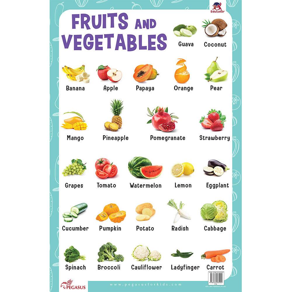 Pegasus Fruits & Vegetables Chart - Karout Online -Karout Online Shopping In lebanon - Karout Express Delivery 
