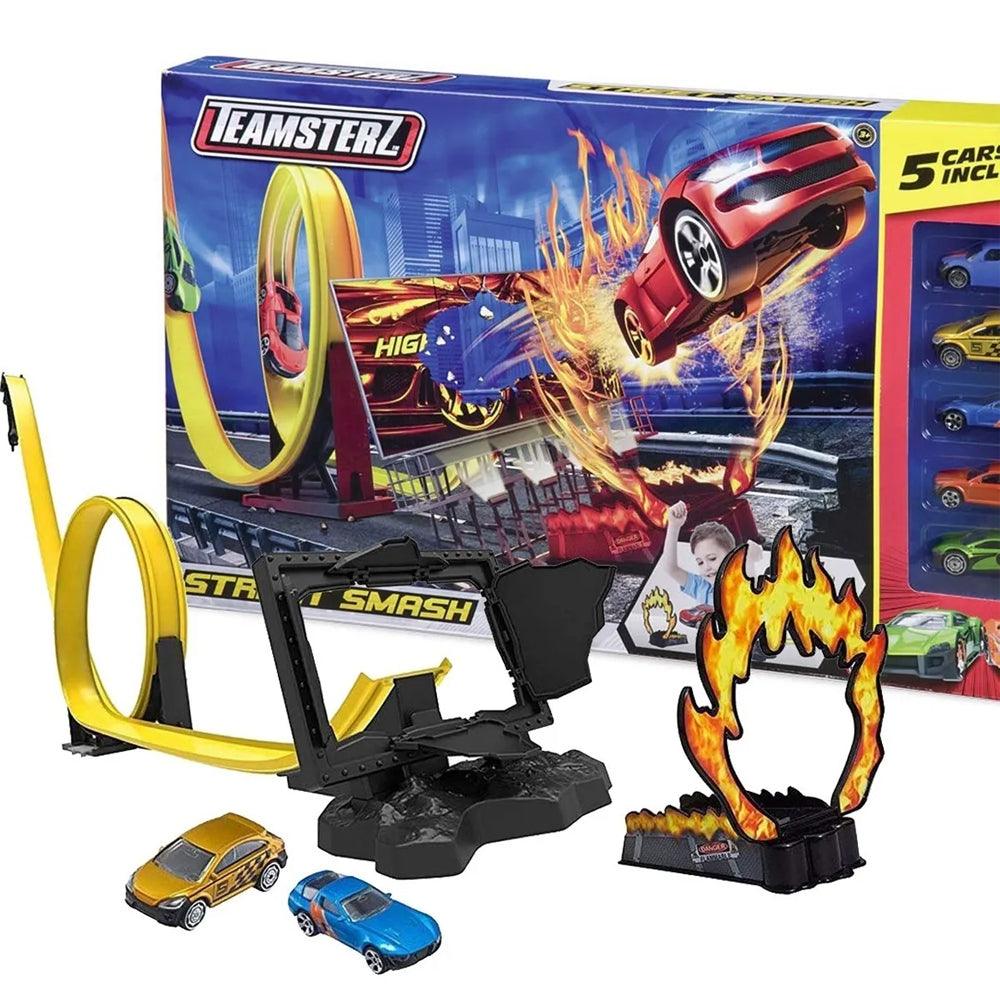 Teamsterz Street Smash Playset with 5 Cars - Karout Online -Karout Online Shopping In lebanon - Karout Express Delivery 