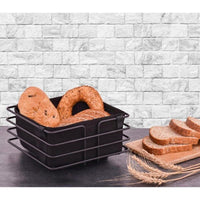 Yakut Stainless Square Metal Basket / 4069 - Karout Online -Karout Online Shopping In lebanon - Karout Express Delivery 