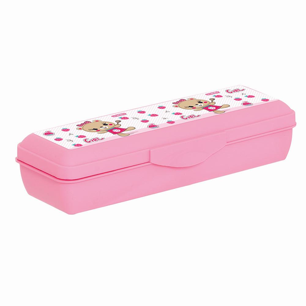 Herevin Pencil Case - Pink Bear - Karout Online -Karout Online Shopping In lebanon - Karout Express Delivery 
