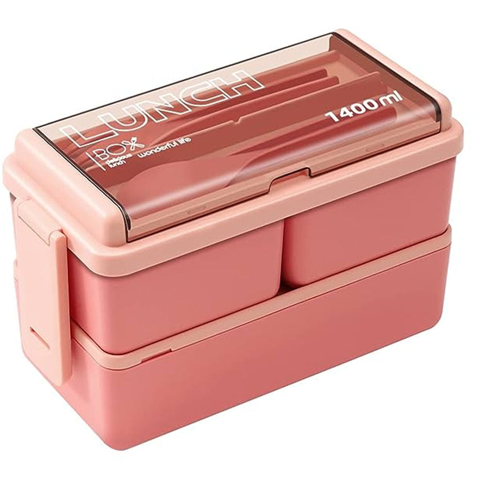 Bento Lunch Box 1400 ml for Adults Kid 4 Compartment Premium Lunch Containers With Spoon & Fork