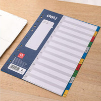 Deli E5725A Dividers 12 Sheets - A4 - Karout Online -Karout Online Shopping In lebanon - Karout Express Delivery 
