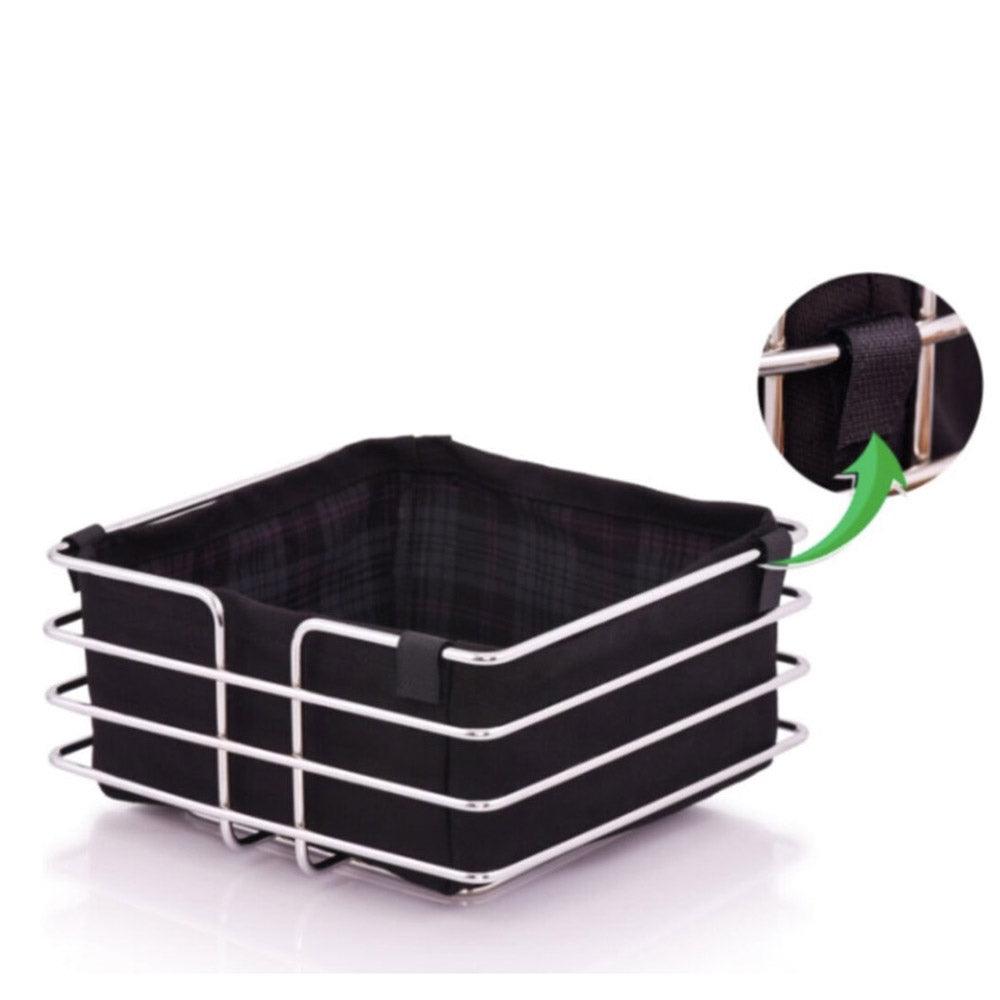 Stainless Steel Squared Storage Basket - Karout Online -Karout Online Shopping In lebanon - Karout Express Delivery 
